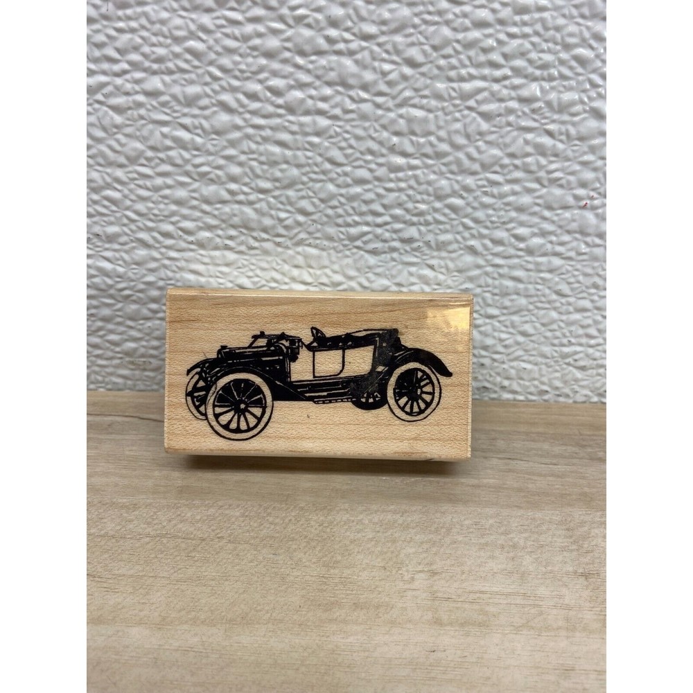 Stampabilities Vintage Car Wood Mounted Rubber Stamp